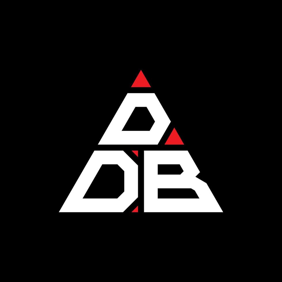 Diseño de logotipo de letra de triángulo ddb con forma de triángulo. monograma de diseño de logotipo de triángulo ddb. plantilla de logotipo de vector de triángulo ddb con color rojo. logotipo triangular ddb logotipo simple, elegante y lujoso.