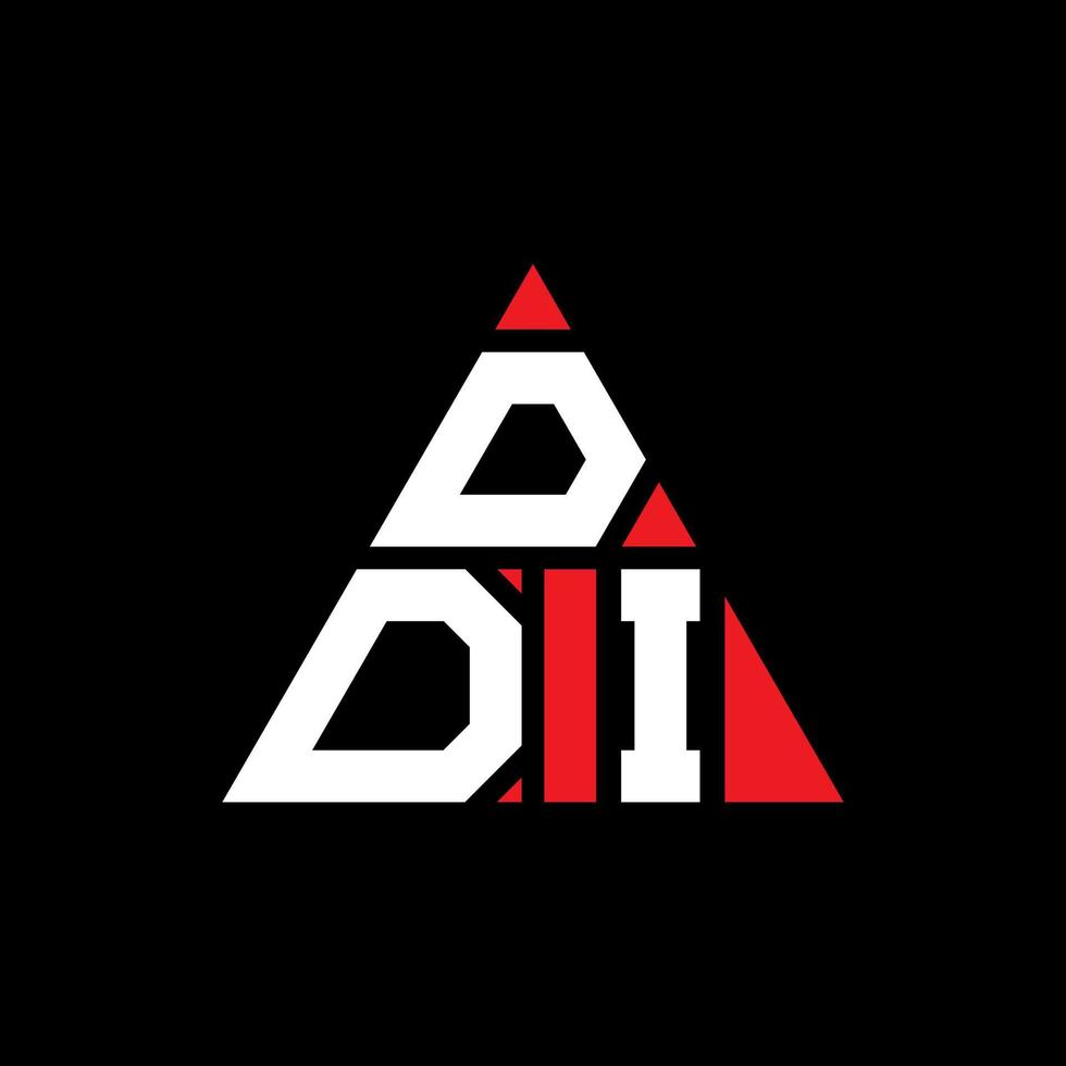 diseño del logotipo de la letra del triángulo ddi con forma de triángulo. monograma de diseño del logotipo del triángulo ddi. plantilla de logotipo de vector de triángulo ddi con color rojo. logo triangular ddi logo simple, elegante y lujoso.