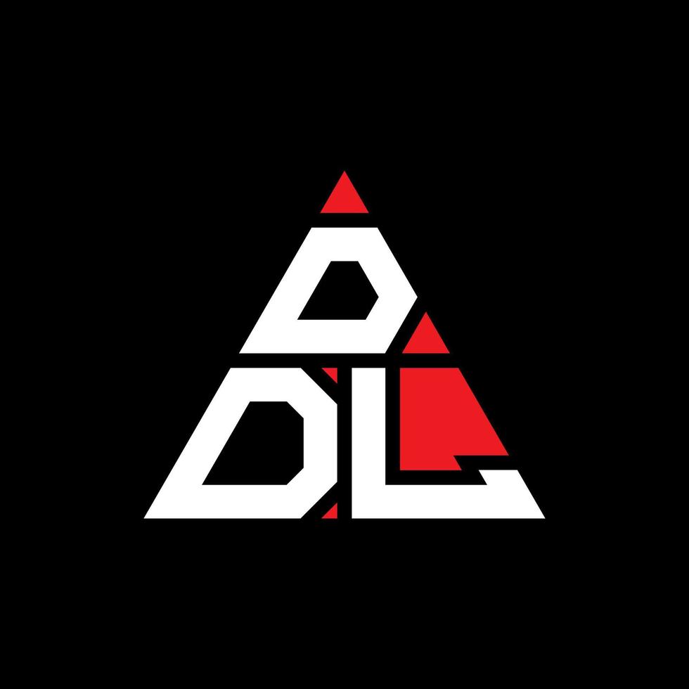 diseño de logotipo de letra de triángulo ddl con forma de triángulo. monograma de diseño de logotipo de triángulo ddl. plantilla de logotipo de vector de triángulo ddl con color rojo. logotipo triangular ddl logotipo simple, elegante y lujoso.