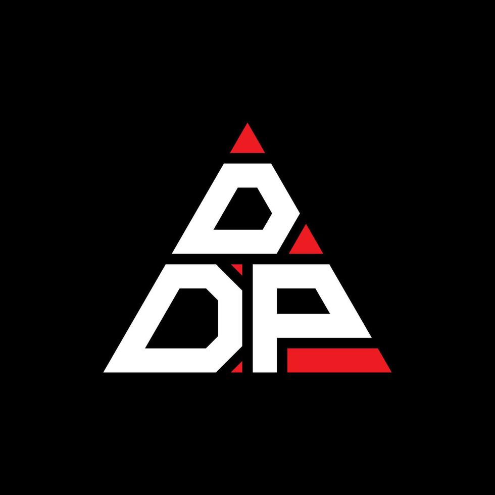 Diseño de logotipo de letra triangular ddp con forma de triángulo. monograma de diseño del logotipo del triángulo ddp. plantilla de logotipo de vector de triángulo ddp con color rojo. logotipo triangular ddp logotipo simple, elegante y lujoso.