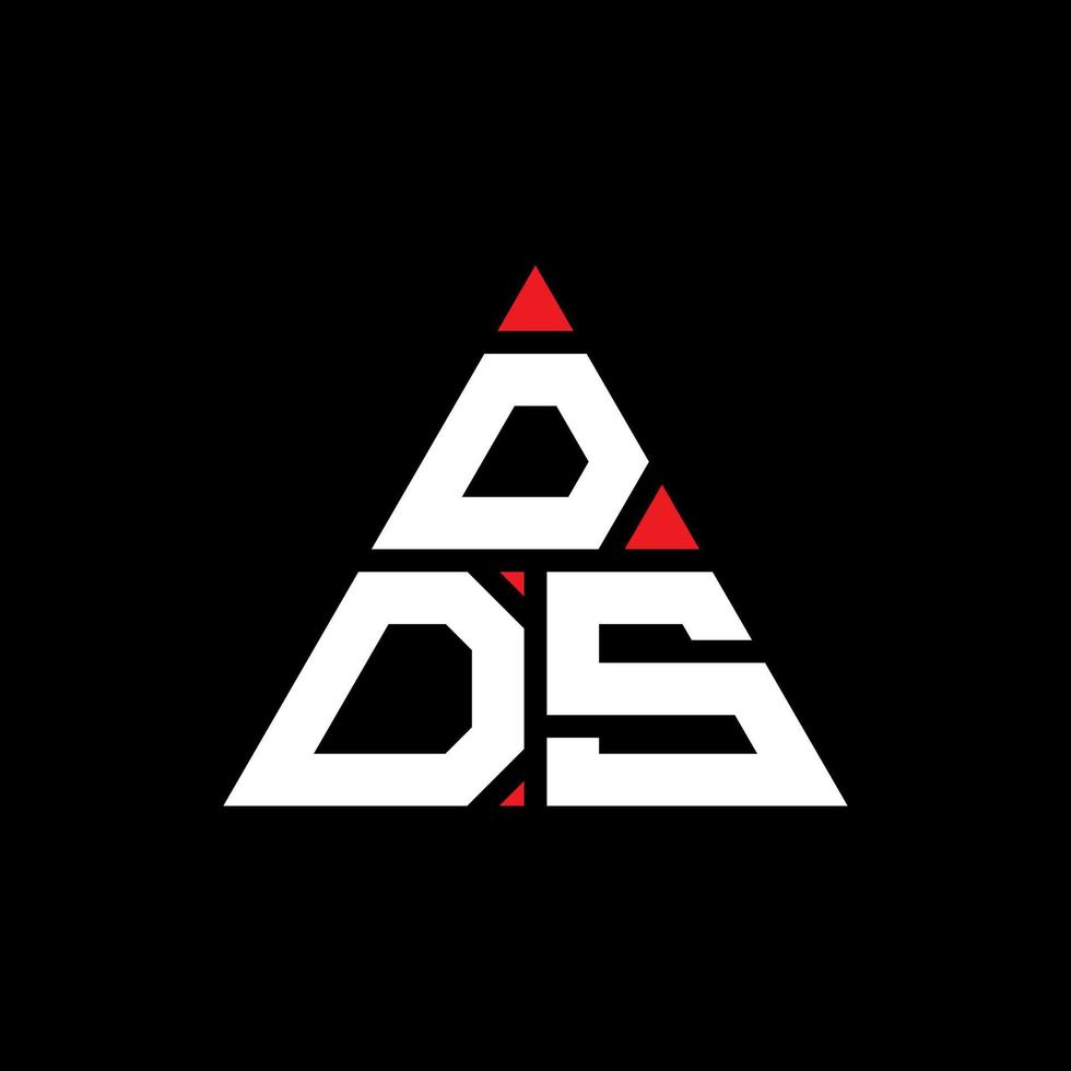 diseño de logotipo de letra triangular dds con forma de triángulo. monograma de diseño de logotipo de triángulo dds. plantilla de logotipo de vector de triángulo dds con color rojo. logotipo triangular dds logotipo simple, elegante y lujoso.