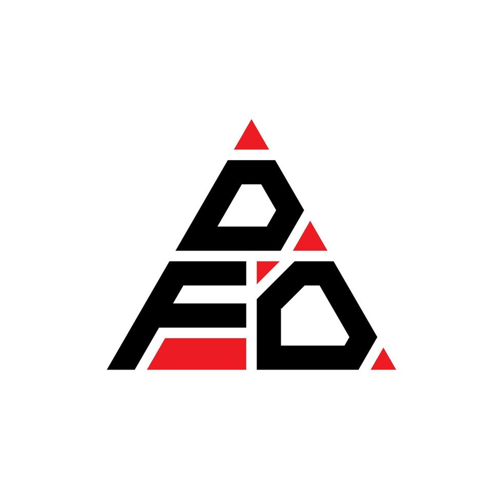 diseño de logotipo de letra de triángulo dfo con forma de triángulo. monograma de diseño de logotipo de triángulo dfo. plantilla de logotipo de vector de triángulo dfo con color rojo. logotipo triangular dfo logotipo simple, elegante y lujoso.