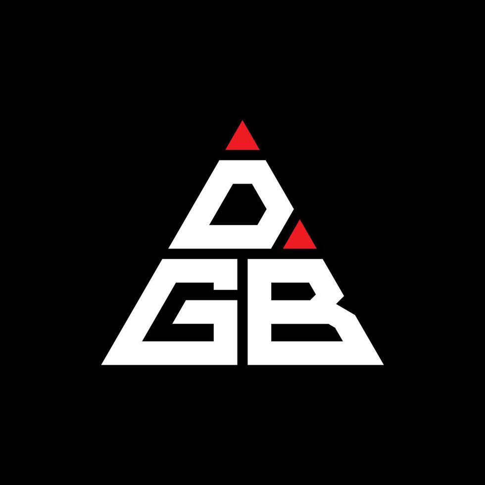 DGB triangle letter logo design with triangle shape. DGB triangle logo