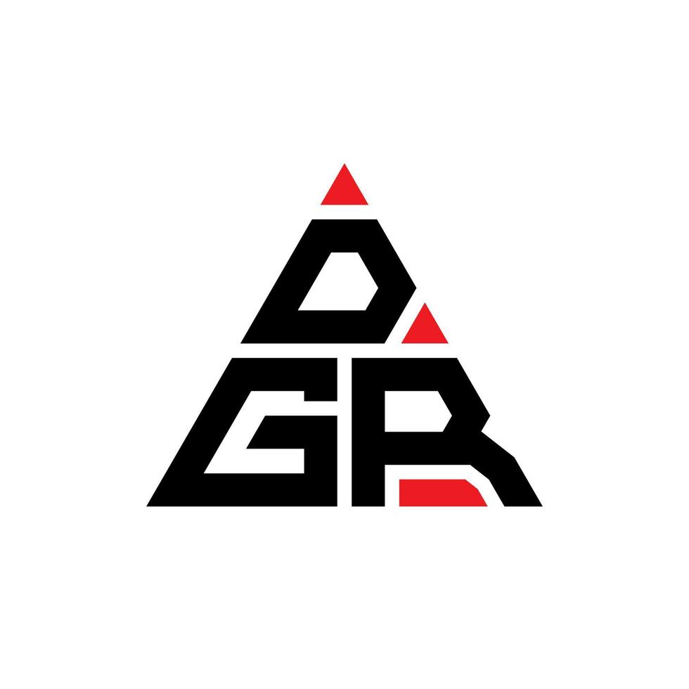 diseño de logotipo de letra de triángulo dgr con forma de triángulo. monograma de diseño de logotipo de triángulo dgr. plantilla de logotipo de vector de triángulo dgr con color rojo. logotipo triangular dgr logotipo simple, elegante y lujoso.