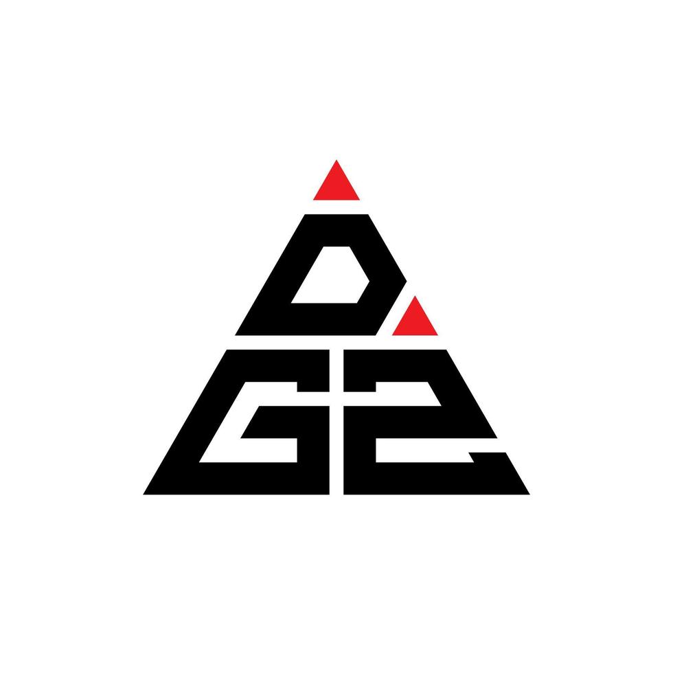 DGZ triangle letter logo design with triangle shape. DGZ triangle logo design monogram. DGZ triangle vector logo template with red color. DGZ triangular logo Simple, Elegant, and Luxurious Logo.