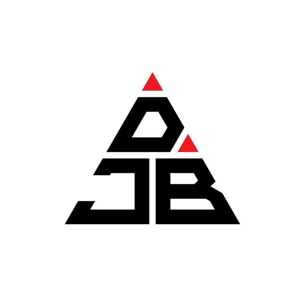Diseño de logotipo de letra triangular djb con forma de triángulo. monograma de diseño del logotipo del triángulo djb. plantilla de logotipo de vector de triángulo djb con color rojo. logo triangular djb logo simple, elegante y lujoso.