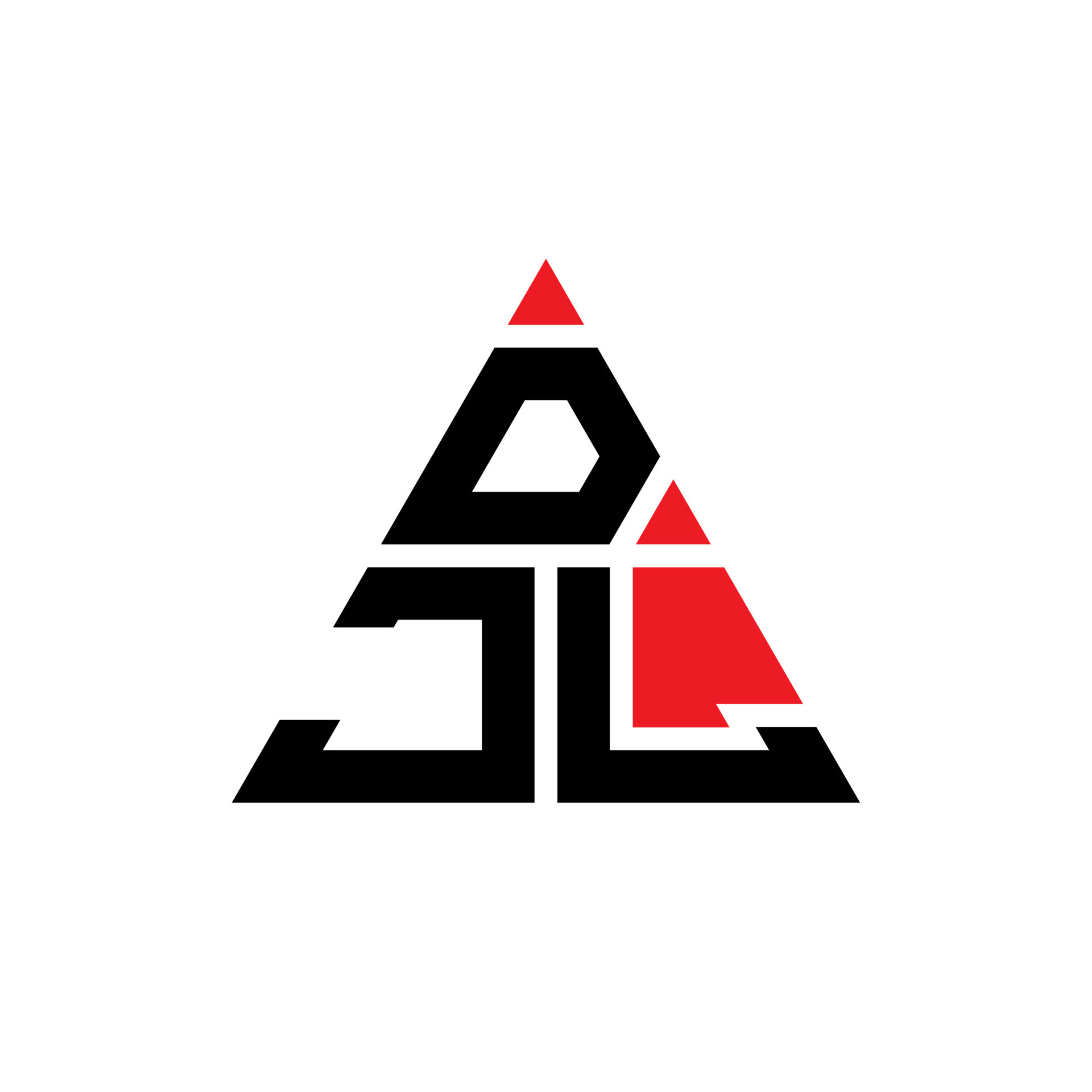 DJL triangle letter logo design with triangle shape. DJL triangle logo ...