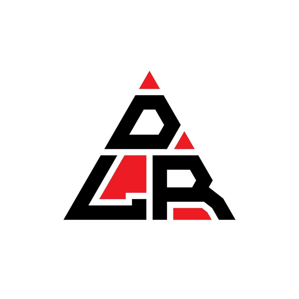 diseño de logotipo de letra de triángulo dlr con forma de triángulo. monograma de diseño del logotipo del triángulo dlr. plantilla de logotipo de vector de triángulo dlr con color rojo. logo triangular dlr logo simple, elegante y lujoso.