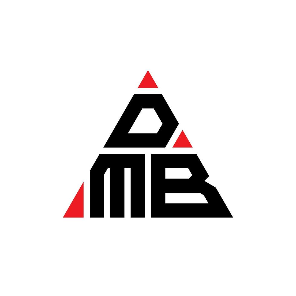 diseño de logotipo de letra de triángulo dmb con forma de triángulo. Monograma de diseño del logotipo del triángulo dmb. plantilla de logotipo de vector de triángulo dmb con color rojo. logotipo triangular dmb logotipo simple, elegante y lujoso.