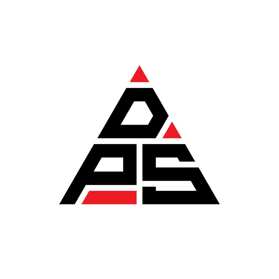 diseño de logotipo de letra triangular dps con forma de triángulo. monograma de diseño del logotipo del triángulo dps. plantilla de logotipo de vector de triángulo dps con color rojo. logo triangular dps logo simple, elegante y lujoso.