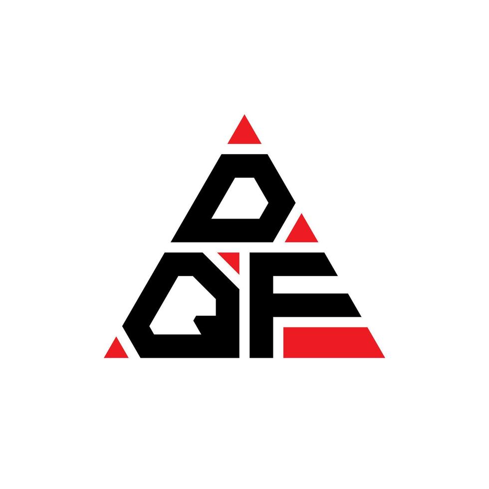 Diseño de logotipo de letra triangular dqf con forma de triángulo. monograma de diseño de logotipo de triángulo dqf. plantilla de logotipo de vector de triángulo dqf con color rojo. logotipo triangular dqf logotipo simple, elegante y lujoso.