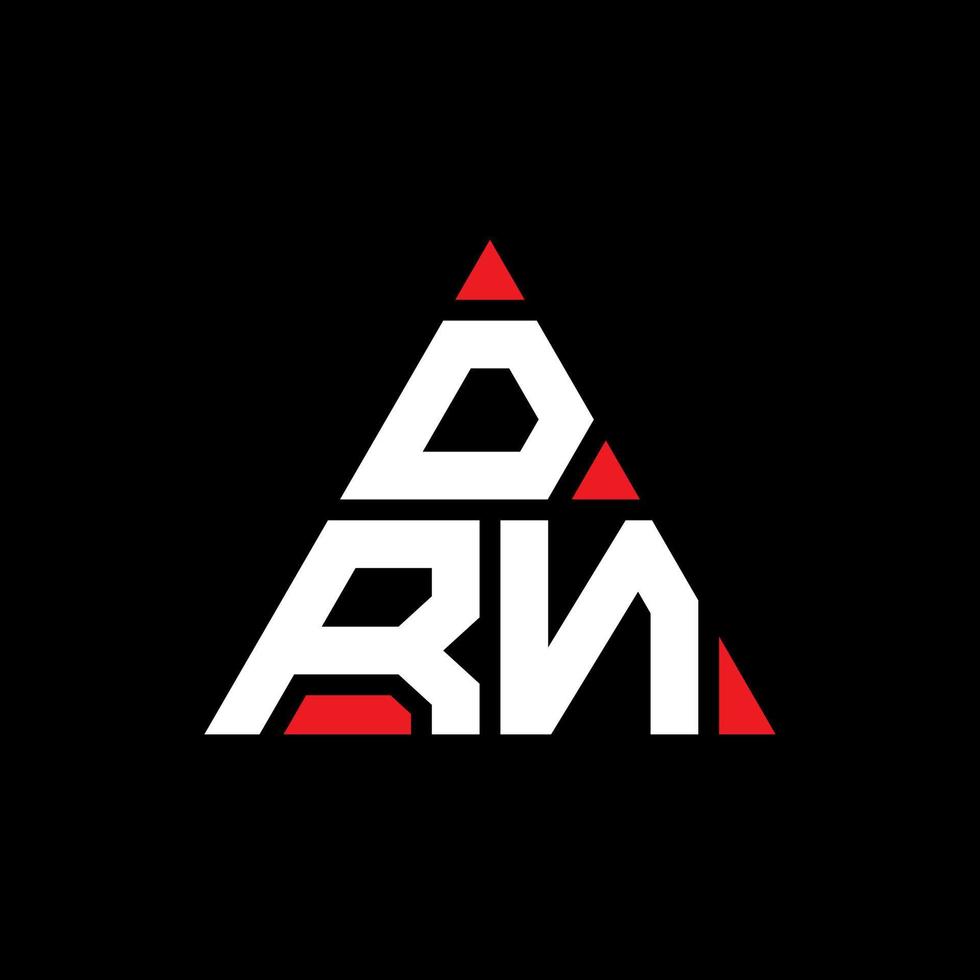 diseño de logotipo de letra de triángulo drn con forma de triángulo. monograma de diseño de logotipo de triángulo drn. plantilla de logotipo de vector de triángulo drn con color rojo. logo triangular drn logo simple, elegante y lujoso.