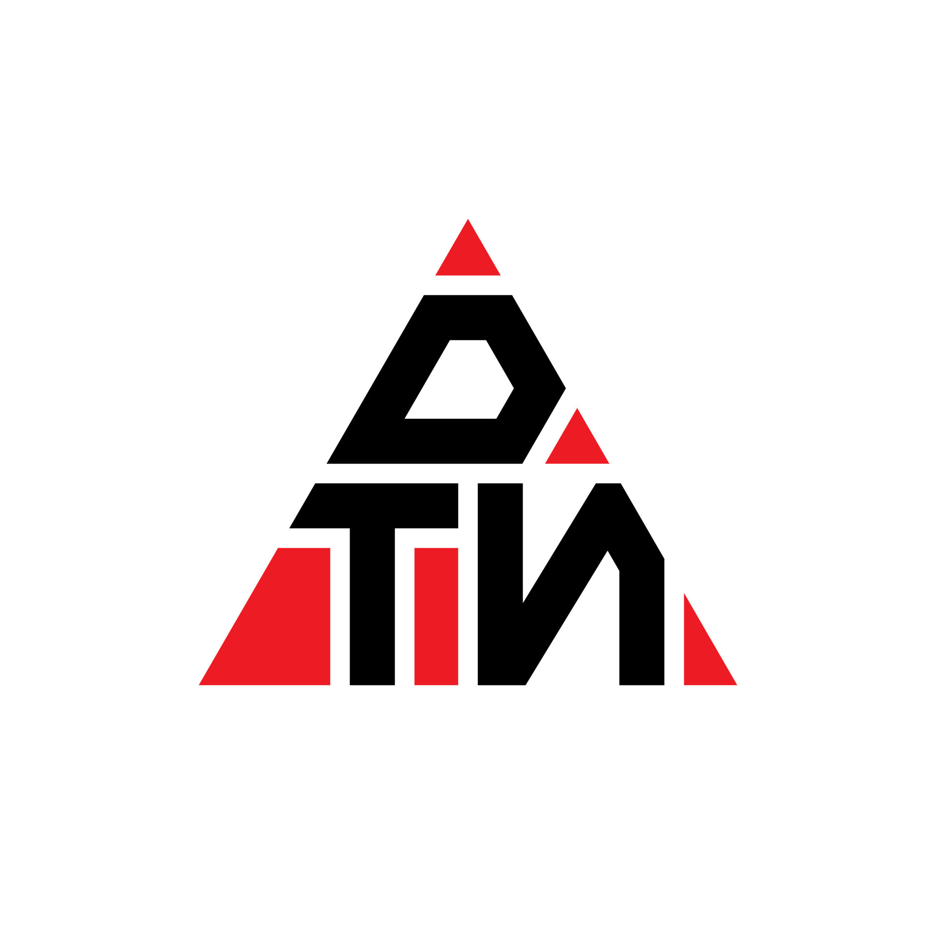 DTN triangle letter logo design with triangle shape. DTN triangle logo