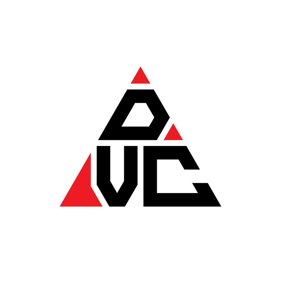 DVC triangle letter logo design with triangle shape. DVC triangle logo design monogram. DVC triangle vector logo template with red color. DVC triangular logo Simple, Elegant, and Luxurious Logo.