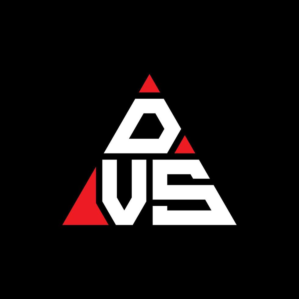 Diseño de logotipo de letra triangular dvs con forma de triángulo. monograma de diseño del logotipo del triángulo dvs. plantilla de logotipo de vector de triángulo dvs con color rojo. logo triangular dvs logo simple, elegante y lujoso.