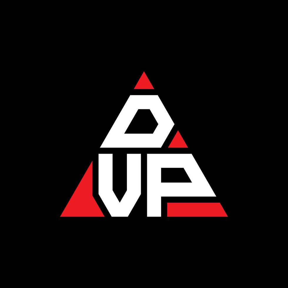 DVP triangle letter logo design with triangle shape. DVP triangle logo design monogram. DVP triangle vector logo template with red color. DVP triangular logo Simple, Elegant, and Luxurious Logo.