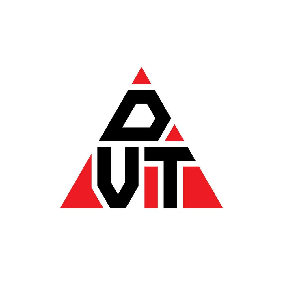 diseño de logotipo de letra de triángulo dvt con forma de triángulo. monograma de diseño de logotipo de triángulo dvt. plantilla de logotipo de vector de triángulo dvt con color rojo. logotipo triangular dvt logotipo simple, elegante y lujoso.