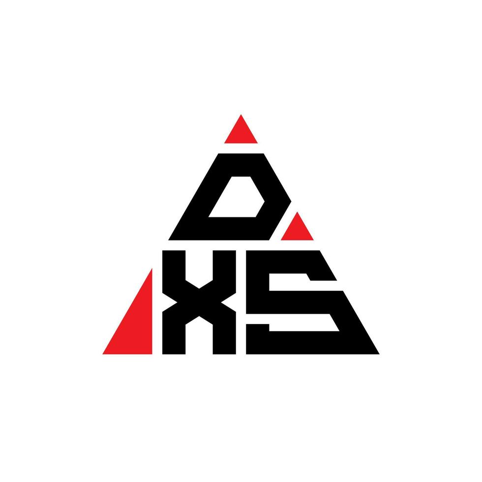 diseño de logotipo de letra triangular dxs con forma de triángulo. monograma de diseño del logotipo del triángulo dxs. plantilla de logotipo de vector de triángulo dxs con color rojo. logotipo triangular dxs logotipo simple, elegante y lujoso.
