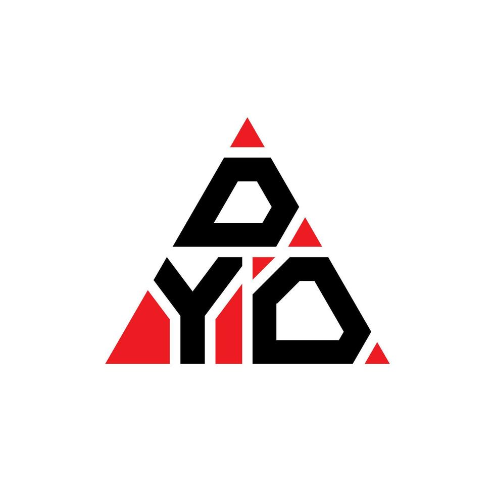 diseño de logotipo de letra de triángulo dyo con forma de triángulo. monograma de diseño de logotipo de triángulo dyo. plantilla de logotipo de vector de triángulo dyo con color rojo. logotipo triangular dyo logotipo simple, elegante y lujoso.