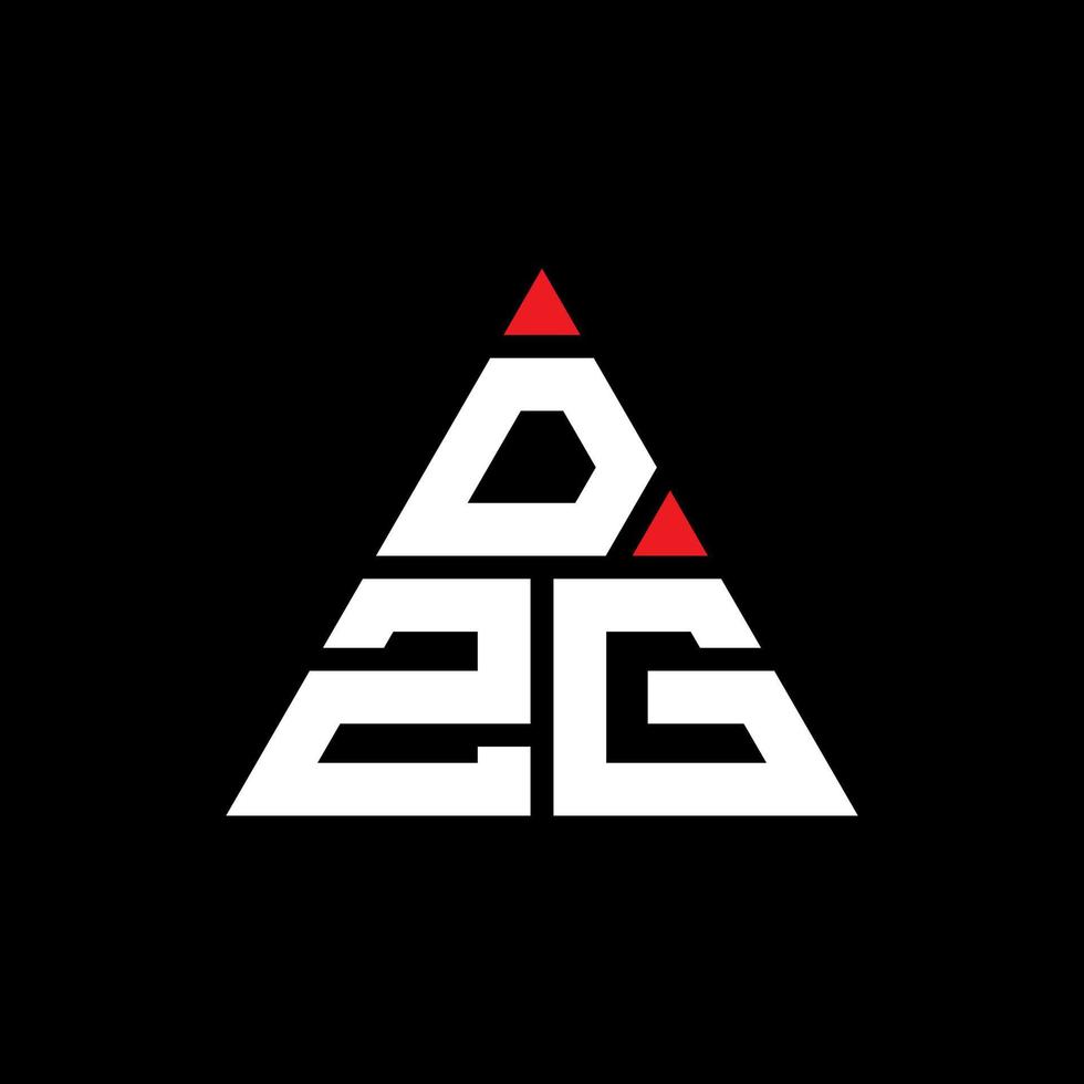 diseño de logotipo de letra de triángulo dzg con forma de triángulo. monograma de diseño de logotipo de triángulo dzg. plantilla de logotipo de vector de triángulo dzg con color rojo. logotipo triangular dzg logotipo simple, elegante y lujoso.