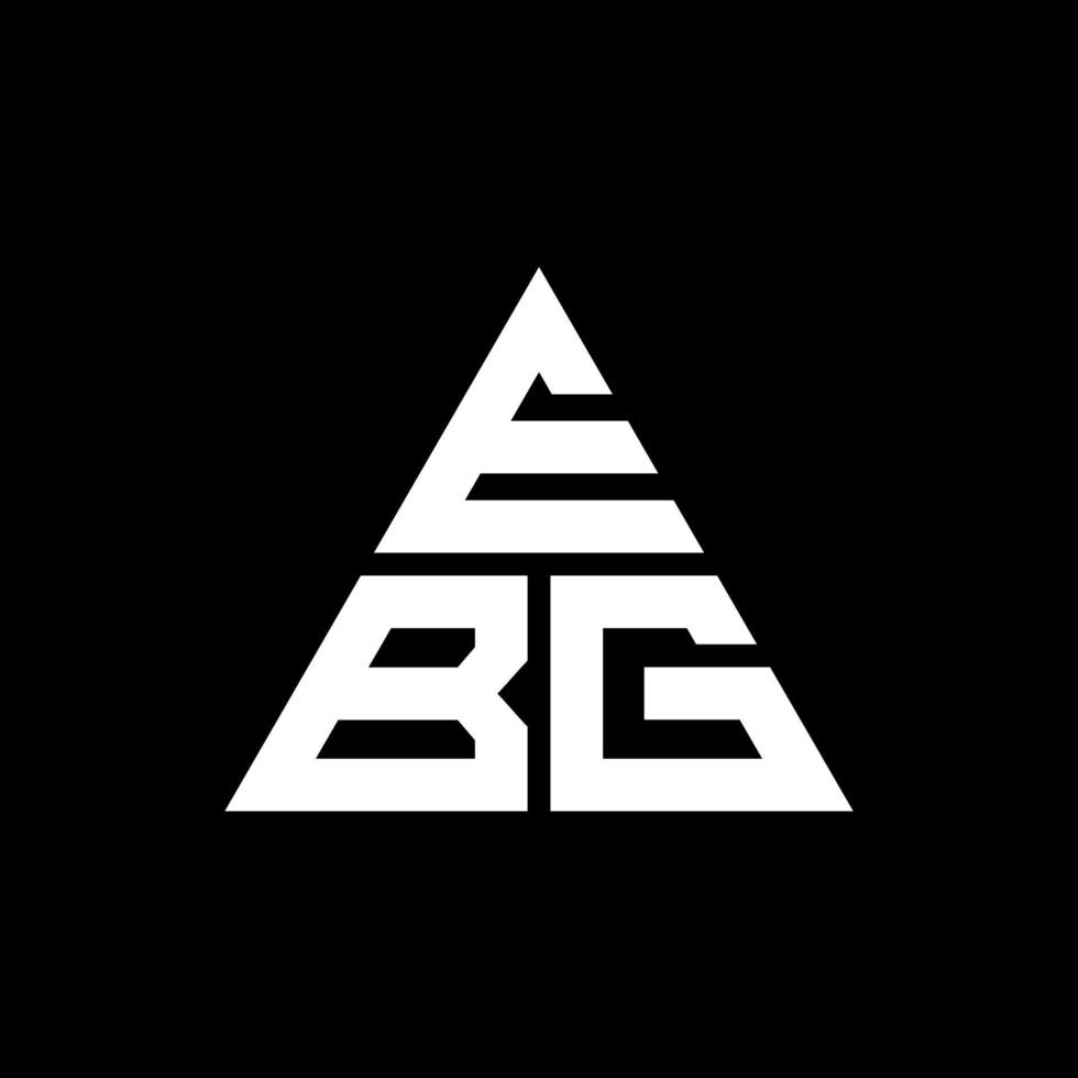 Diseño de logotipo de letra de triángulo ebg con forma de triángulo. monograma de diseño del logotipo del triángulo ebg. plantilla de logotipo de vector de triángulo ebg con color rojo. logotipo triangular de ebg logotipo simple, elegante y lujoso.