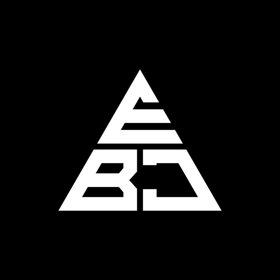 diseño de logotipo de letra de triángulo ebj con forma de triángulo. monograma de diseño del logotipo del triángulo ebj. plantilla de logotipo de vector de triángulo ebj con color rojo. logotipo triangular ebj logotipo simple, elegante y lujoso.