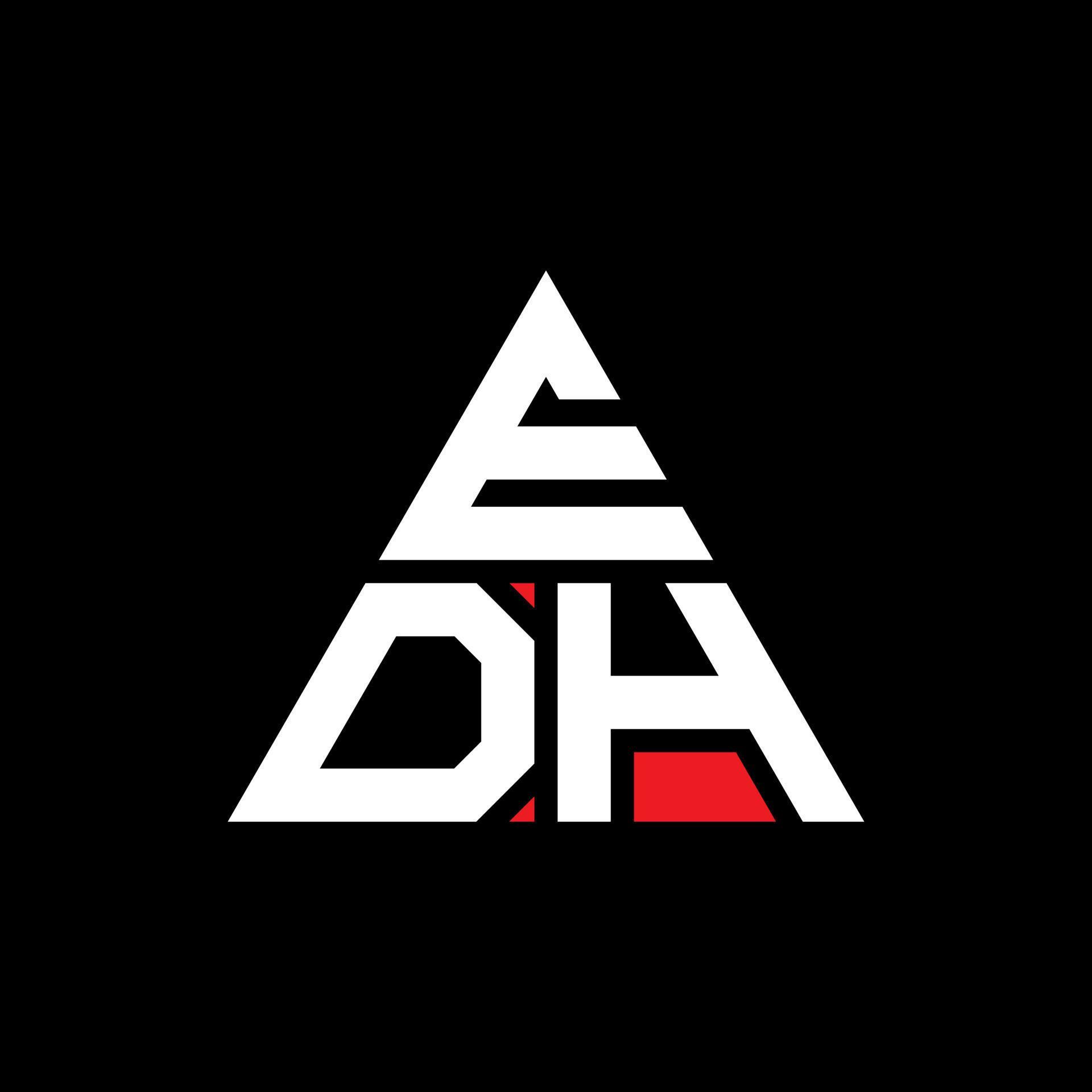 EDH triangle letter logo design with triangle shape EDH triangle logo