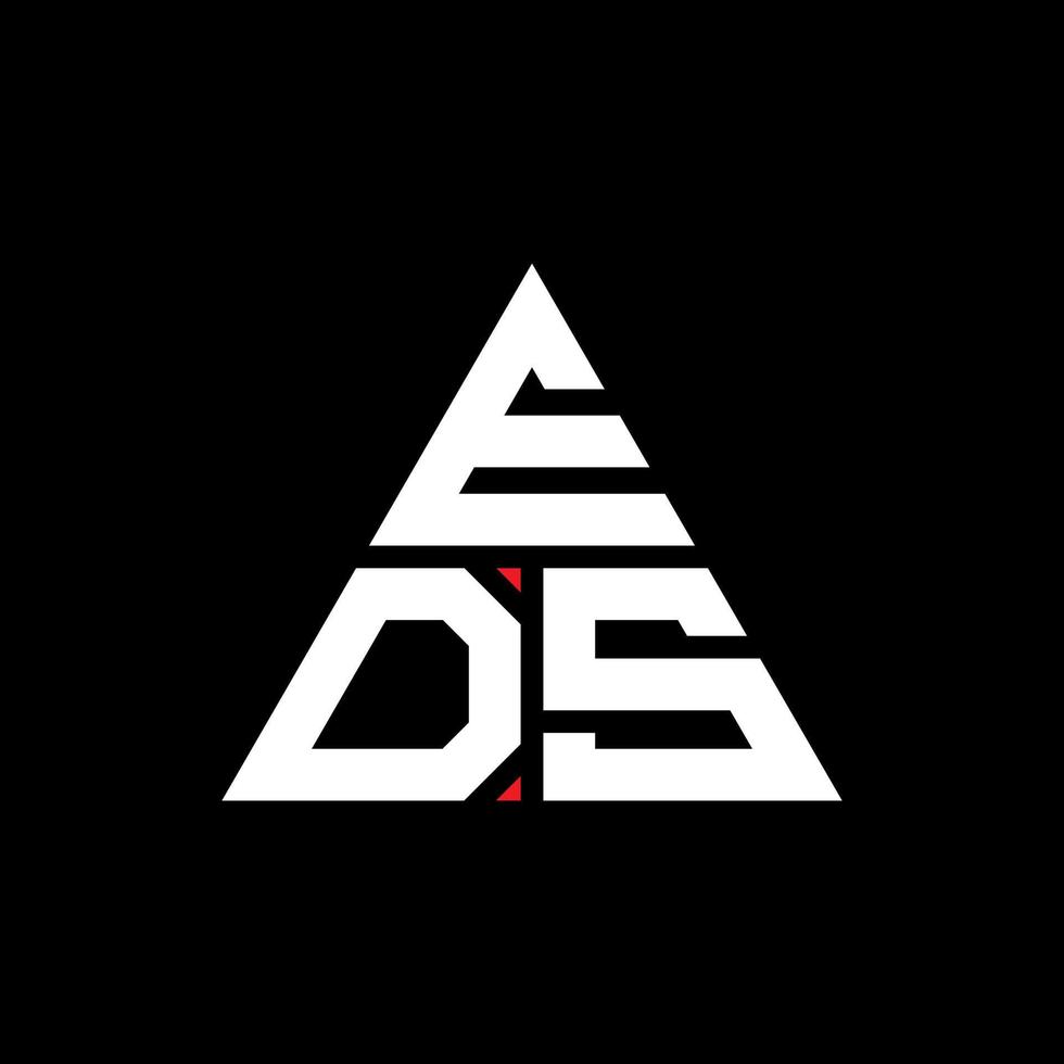 diseño de logotipo de letra triangular eds con forma de triángulo. monograma de diseño del logotipo del triángulo eds. plantilla de logotipo de vector de triángulo eds con color rojo. logotipo triangular de eds logotipo simple, elegante y lujoso.