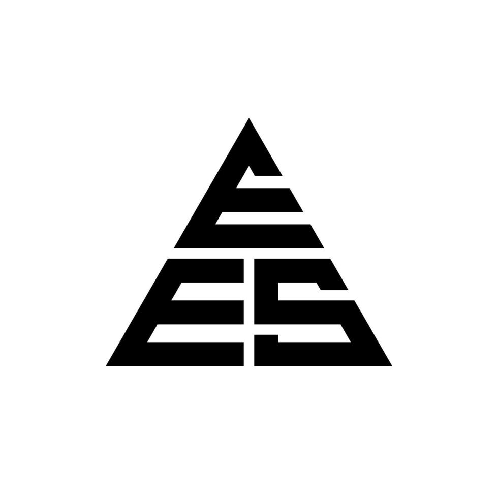 ees diseño de logotipo de letra triangular con forma de triángulo. monograma de diseño del logotipo del triángulo ees. plantilla de logotipo de vector de triángulo ees con color rojo. logotipo triangular ees logotipo simple, elegante y lujoso.