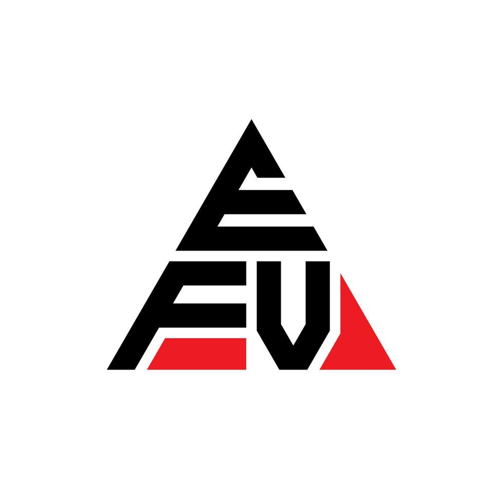 diseño de logotipo de letra triangular efv con forma de triángulo. monograma de diseño del logotipo del triángulo efv. plantilla de logotipo de vector de triángulo efv con color rojo. logotipo triangular efv logotipo simple, elegante y lujoso.