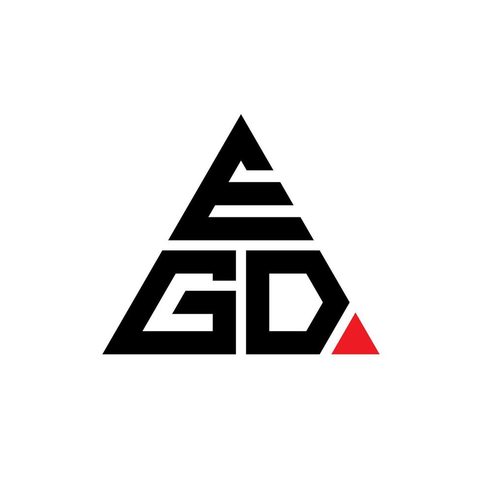 diseño de logotipo de letra de triángulo egd con forma de triángulo. monograma de diseño de logotipo de triángulo egd. plantilla de logotipo de vector de triángulo egd con color rojo. logotipo triangular egd logotipo simple, elegante y lujoso.