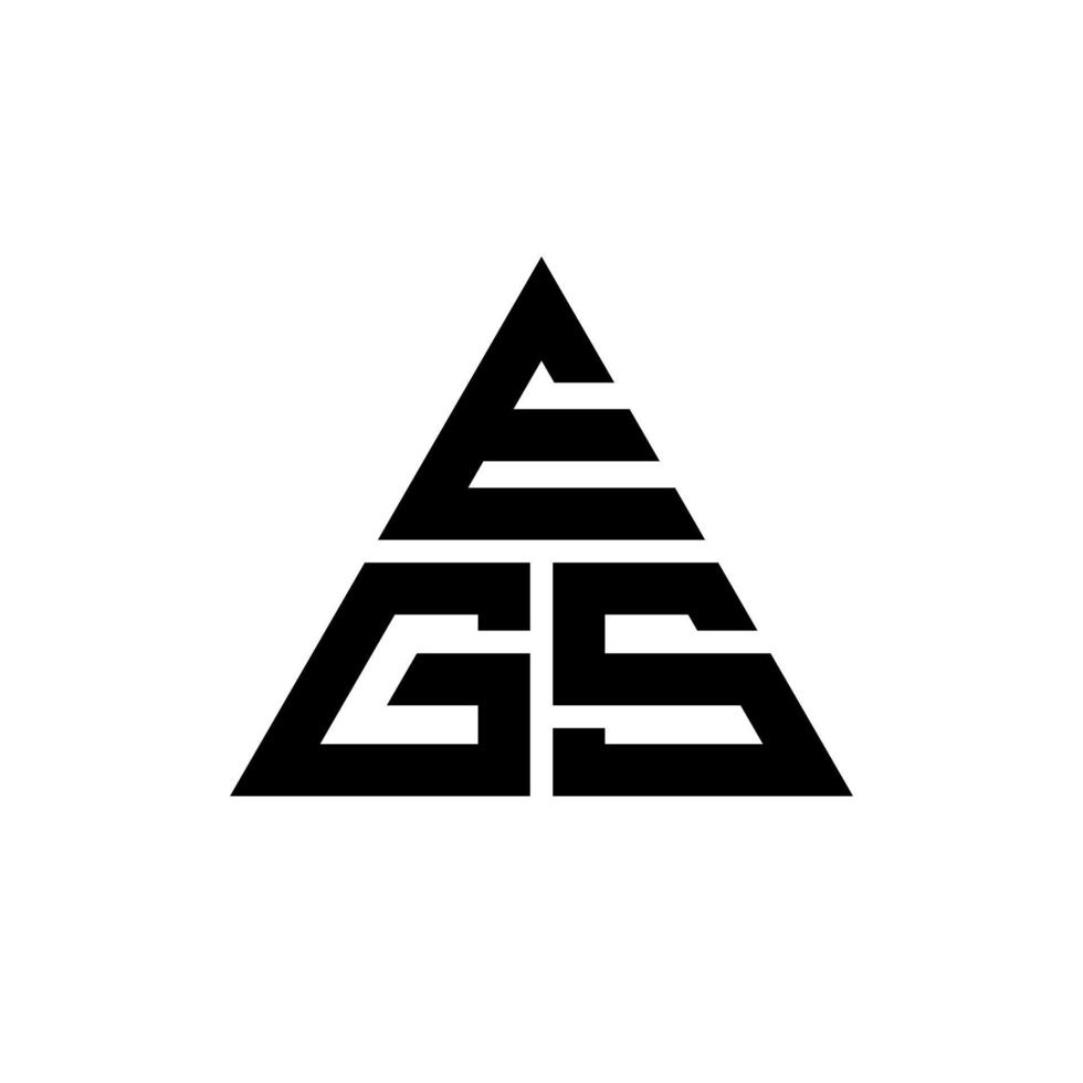 EGS triangle letter logo design with triangle shape. EGS triangle logo design monogram. EGS triangle vector logo template with red color. EGS triangular logo Simple, Elegant, and Luxurious Logo.