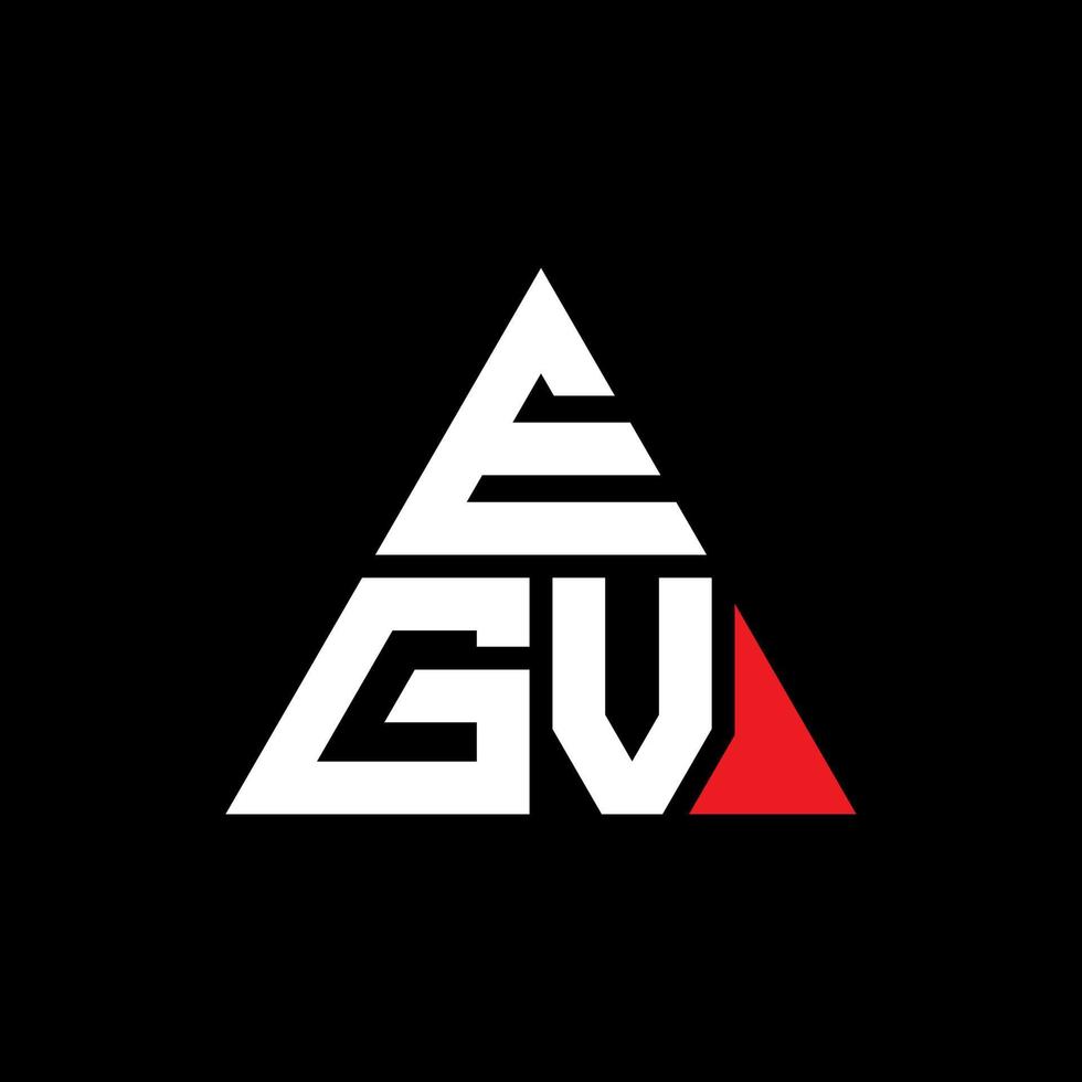 egu diseño de logotipo de letra triangular con forma de triángulo. monograma de diseño del logotipo del triángulo egu. plantilla de logotipo de vector de triángulo egu con color rojo. logotipo triangular egu logotipo simple, elegante y lujoso.