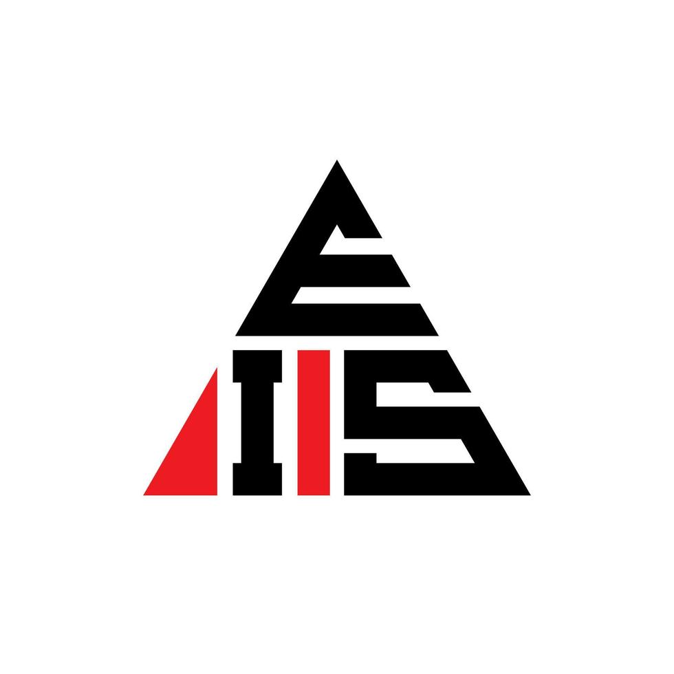 eis diseño de logotipo de letra triangular con forma de triángulo. monograma de diseño del logotipo del triángulo eis. plantilla de logotipo de vector de triángulo eis con color rojo. logotipo triangular eis logotipo simple, elegante y lujoso.