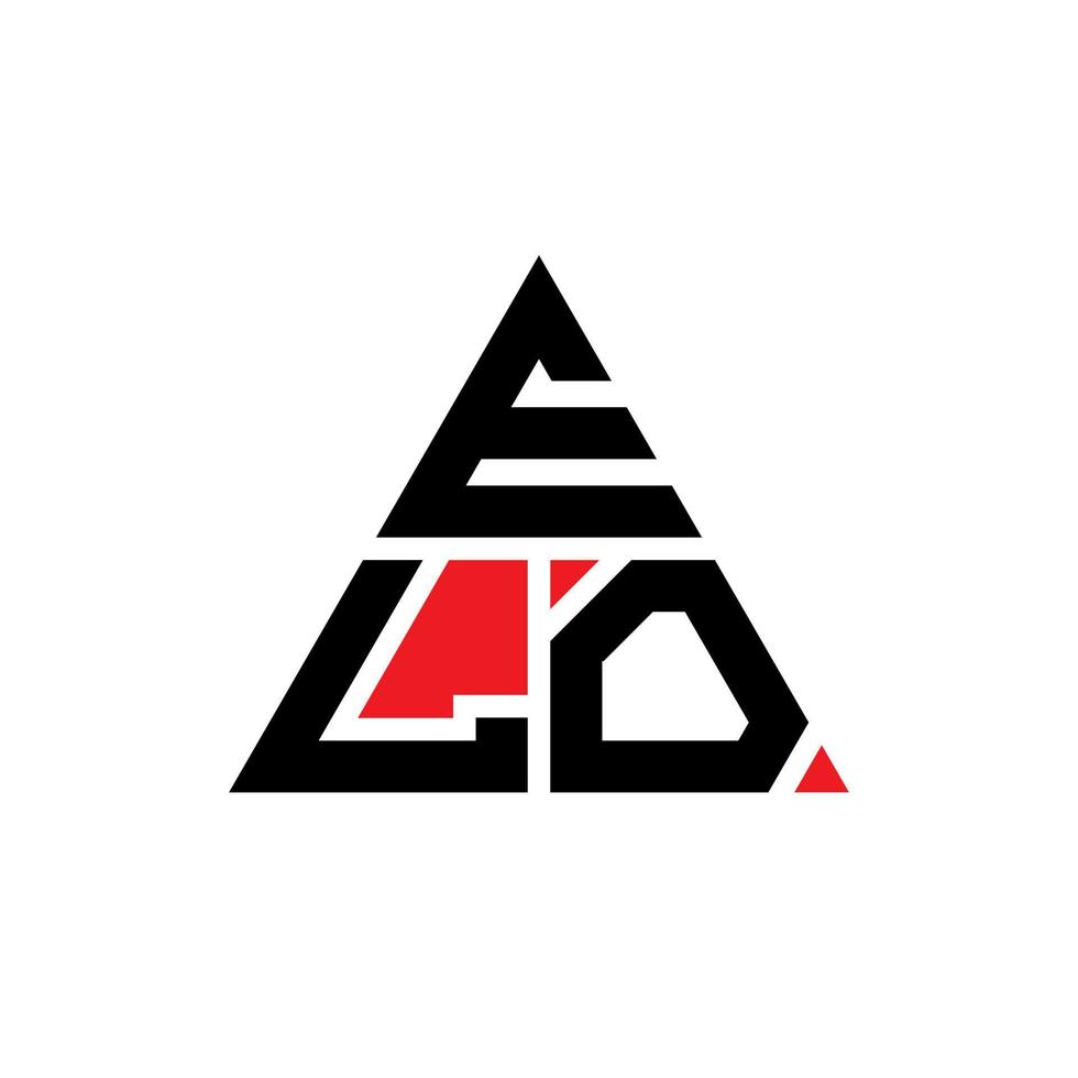 diseño de logotipo de letra triangular elo con forma de triángulo. monograma de diseño de logotipo de triángulo elo. plantilla de logotipo vectorial de triángulo elo con color rojo. logotipo triangular elo logotipo simple, elegante y lujoso. vector