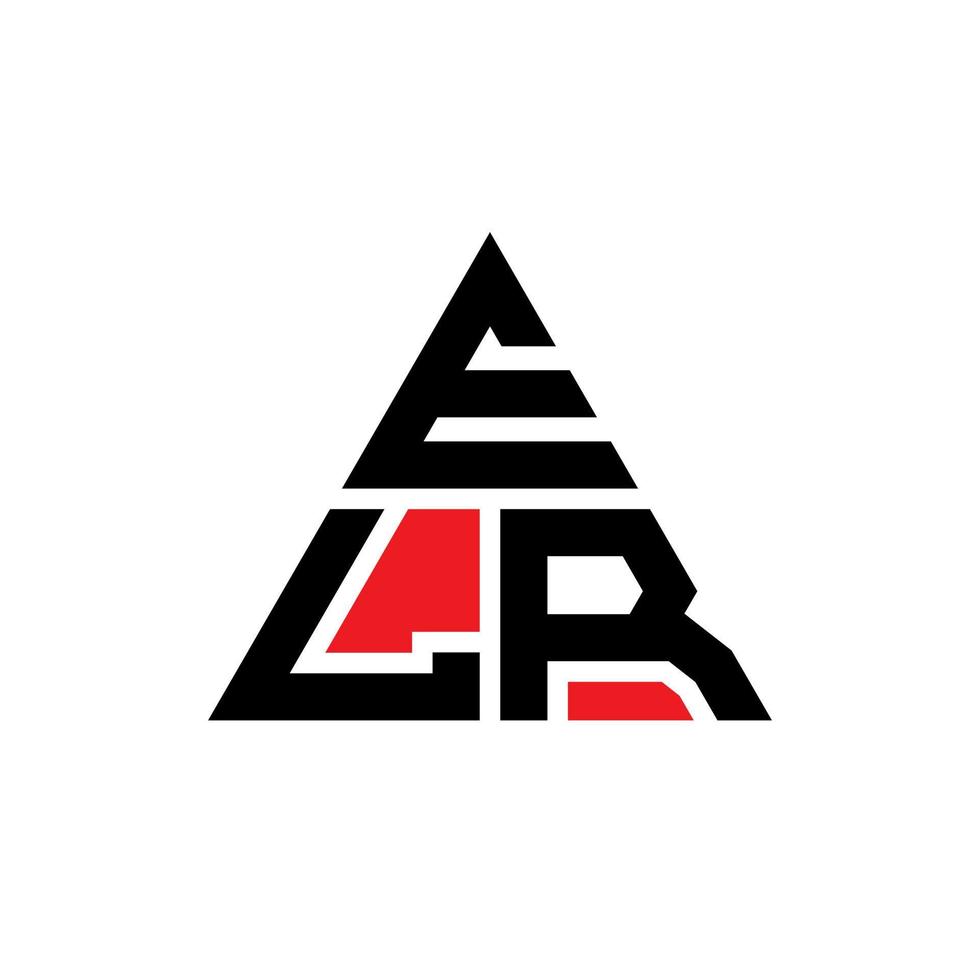 diseño de logotipo de letra de triángulo elr con forma de triángulo. monograma de diseño de logotipo de triángulo elr. plantilla de logotipo de vector de triángulo elr con color rojo. logo triangular elr logo simple, elegante y lujoso.