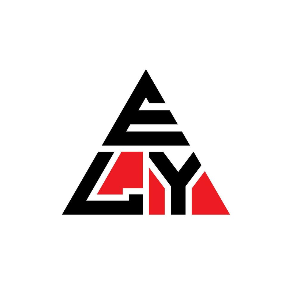 diseño de logotipo de letra de triángulo ely con forma de triángulo. monograma de diseño de logotipo de triángulo ely. plantilla de logotipo de vector de triángulo ely con color rojo. logotipo triangular ely logotipo simple, elegante y lujoso.