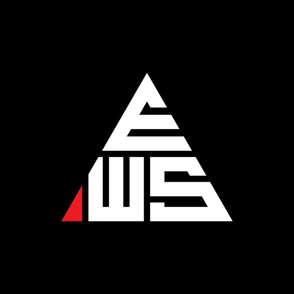 diseño de logotipo de letra triangular ews con forma de triángulo. monograma de diseño de logotipo de triángulo de ews. plantilla de logotipo de vector de triángulo ews con color rojo. logo triangular de ews logo simple, elegante y lujoso.