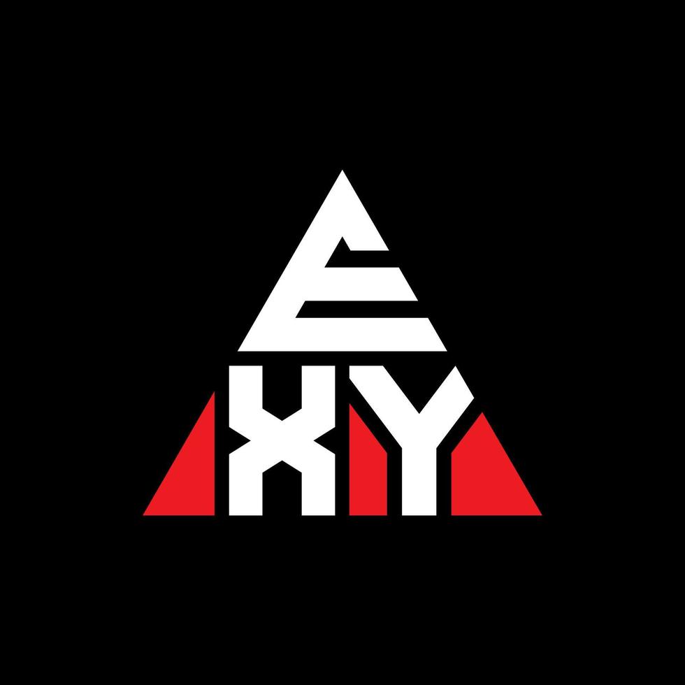EXY triangle letter logo design with triangle shape. EXY triangle logo design monogram. EXY triangle vector logo template with red color. EXY triangular logo Simple, Elegant, and Luxurious Logo.