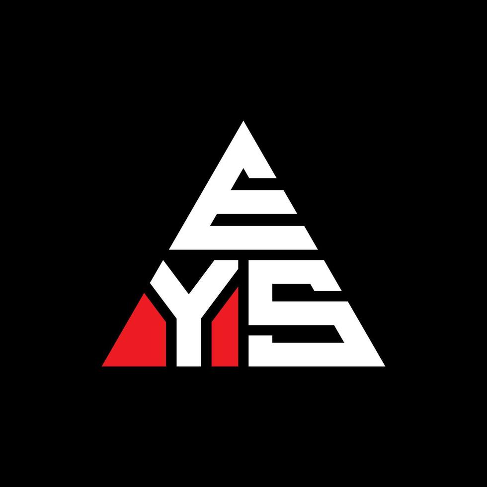 diseño del logotipo de la letra del triángulo eys con forma de triángulo. monograma de diseño del logotipo del triángulo eys. plantilla de logotipo de vector de triángulo de eys con color rojo. logotipo triangular de eys logotipo simple, elegante y lujoso.