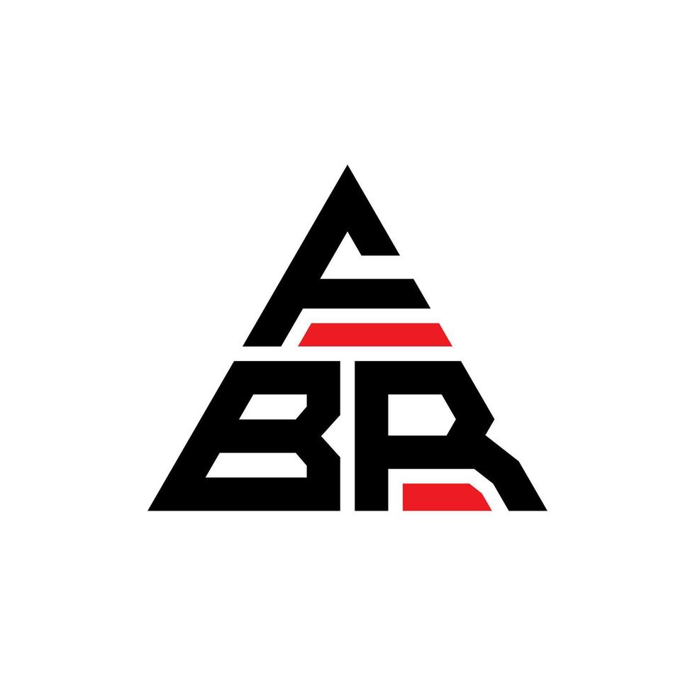 diseño de logotipo de letra de triángulo fbr con forma de triángulo. monograma de diseño de logotipo de triángulo fbr. plantilla de logotipo de vector de triángulo fbr con color rojo. logotipo triangular fbr logotipo simple, elegante y lujoso.