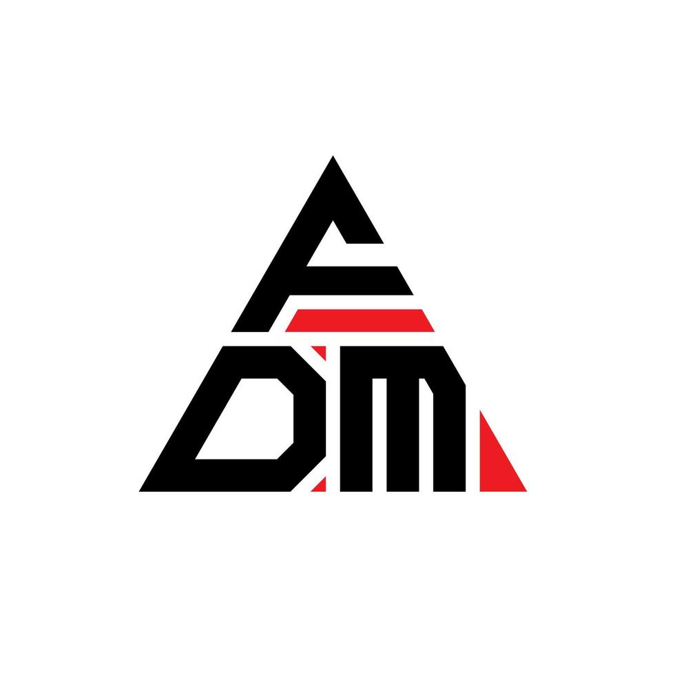 diseño de logotipo de letra de triángulo fdm con forma de triángulo. monograma de diseño de logotipo de triángulo fdm. plantilla de logotipo de vector de triángulo fdm con color rojo. logotipo triangular fdm logotipo simple, elegante y lujoso.