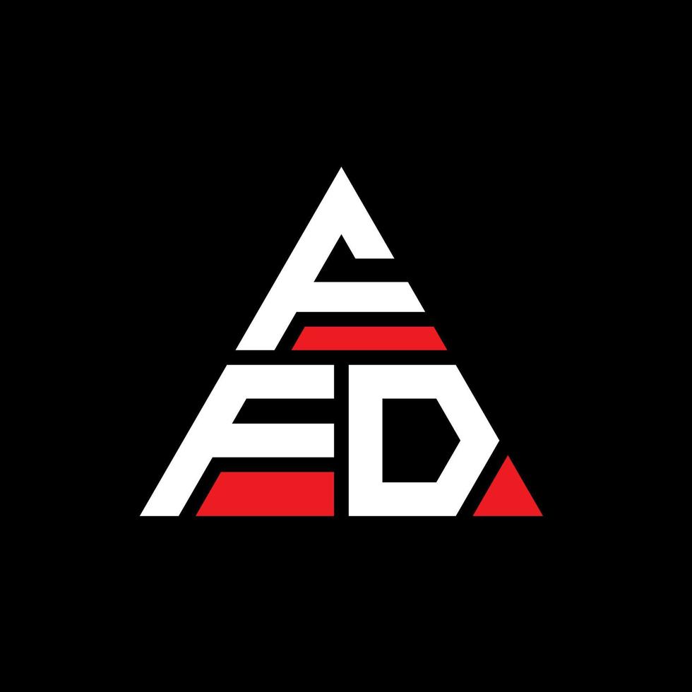 FFD triangle letter logo design with triangle shape. FFD triangle logo design monogram. FFD triangle vector logo template with red color. FFD triangular logo Simple, Elegant, and Luxurious Logo.
