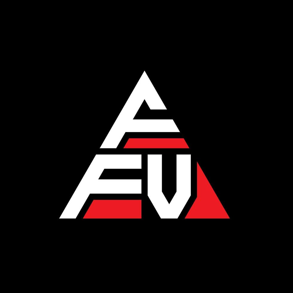 Diseño de logotipo de letra triangular ffv con forma de triángulo. Monograma de diseño de logotipo de triángulo ffv. plantilla de logotipo de vector de triángulo ffv con color rojo. logotipo triangular ffv logotipo simple, elegante y lujoso.