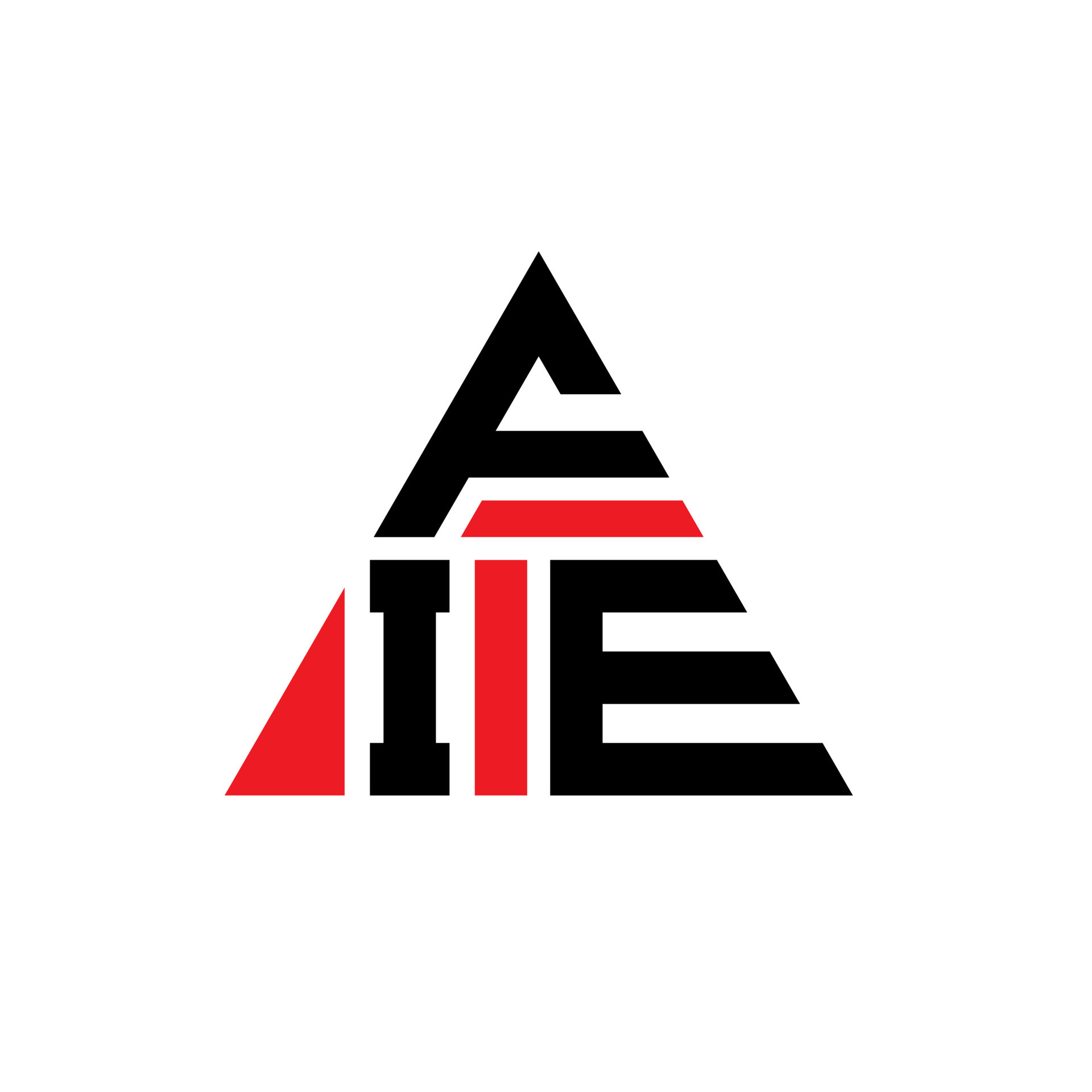 FIE triangle letter logo design with triangle shape. FIE triangle logo FIE triangle letter logo design with triangle shape. FIE triangle logo