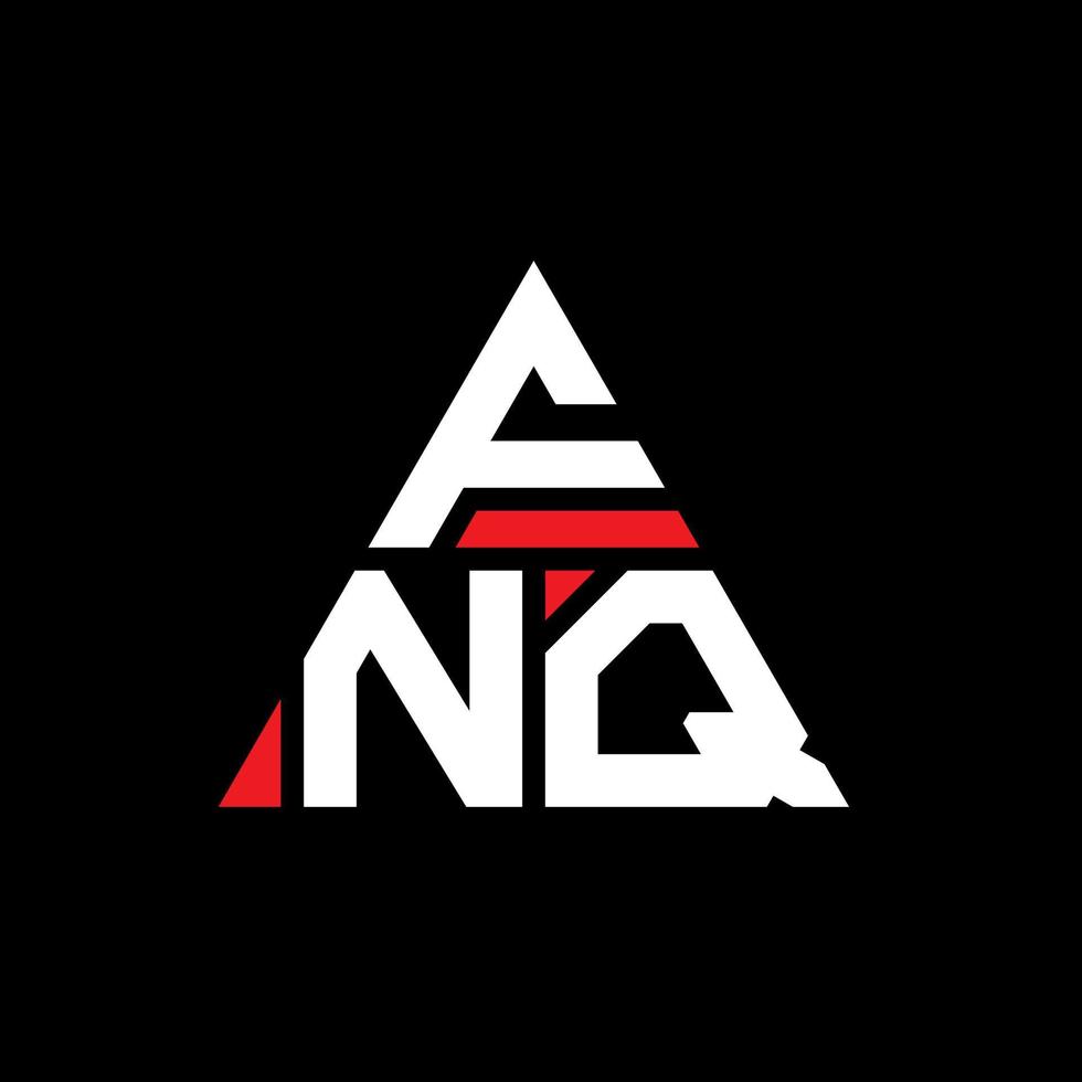 FNQ triangle letter logo design with triangle shape. FNQ triangle logo design monogram. FNQ triangle vector logo template with red color. FNQ triangular logo Simple, Elegant, and Luxurious Logo.
