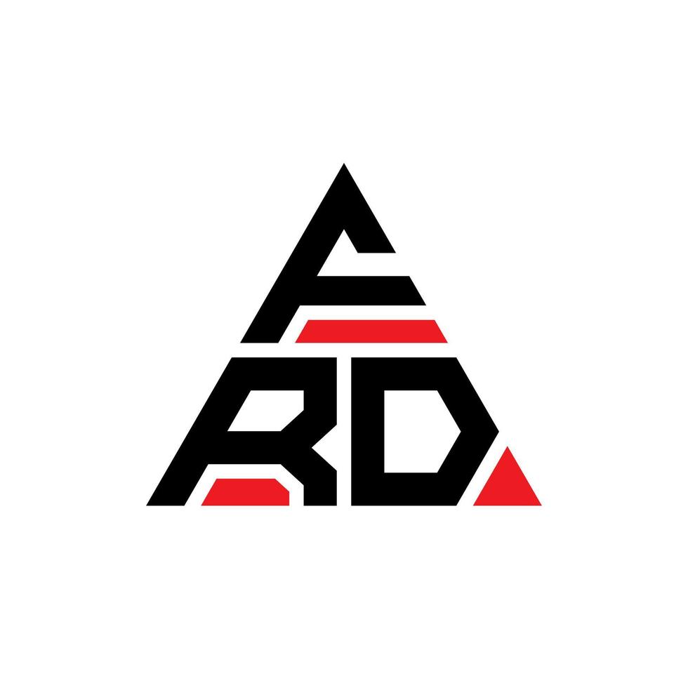 diseño de logotipo de letra de triángulo frd con forma de triángulo. monograma de diseño de logotipo de triángulo frd. plantilla de logotipo de vector de triángulo frd con color rojo. logotipo triangular frd logotipo simple, elegante y lujoso.