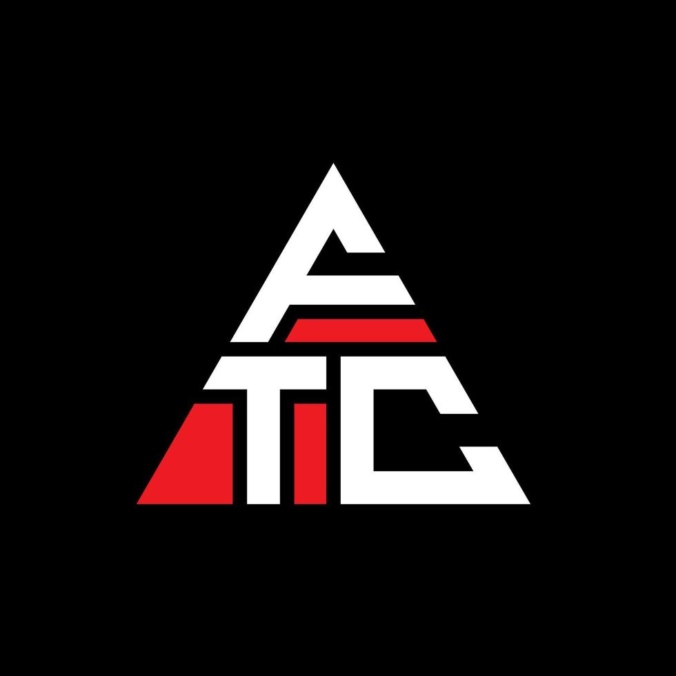 FTC triangle letter logo design with triangle shape. FTC triangle logo design monogram. FTC triangle vector logo template with red color. FTC triangular logo Simple, Elegant, and Luxurious Logo.