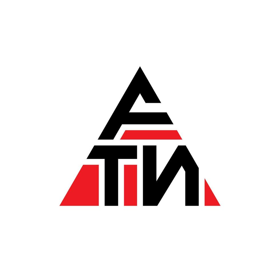 diseño de logotipo de letra triangular ftn con forma de triángulo. monograma de diseño de logotipo de triángulo ftn. plantilla de logotipo de vector de triángulo ftn con color rojo. logo triangular ftn logo simple, elegante y lujoso.