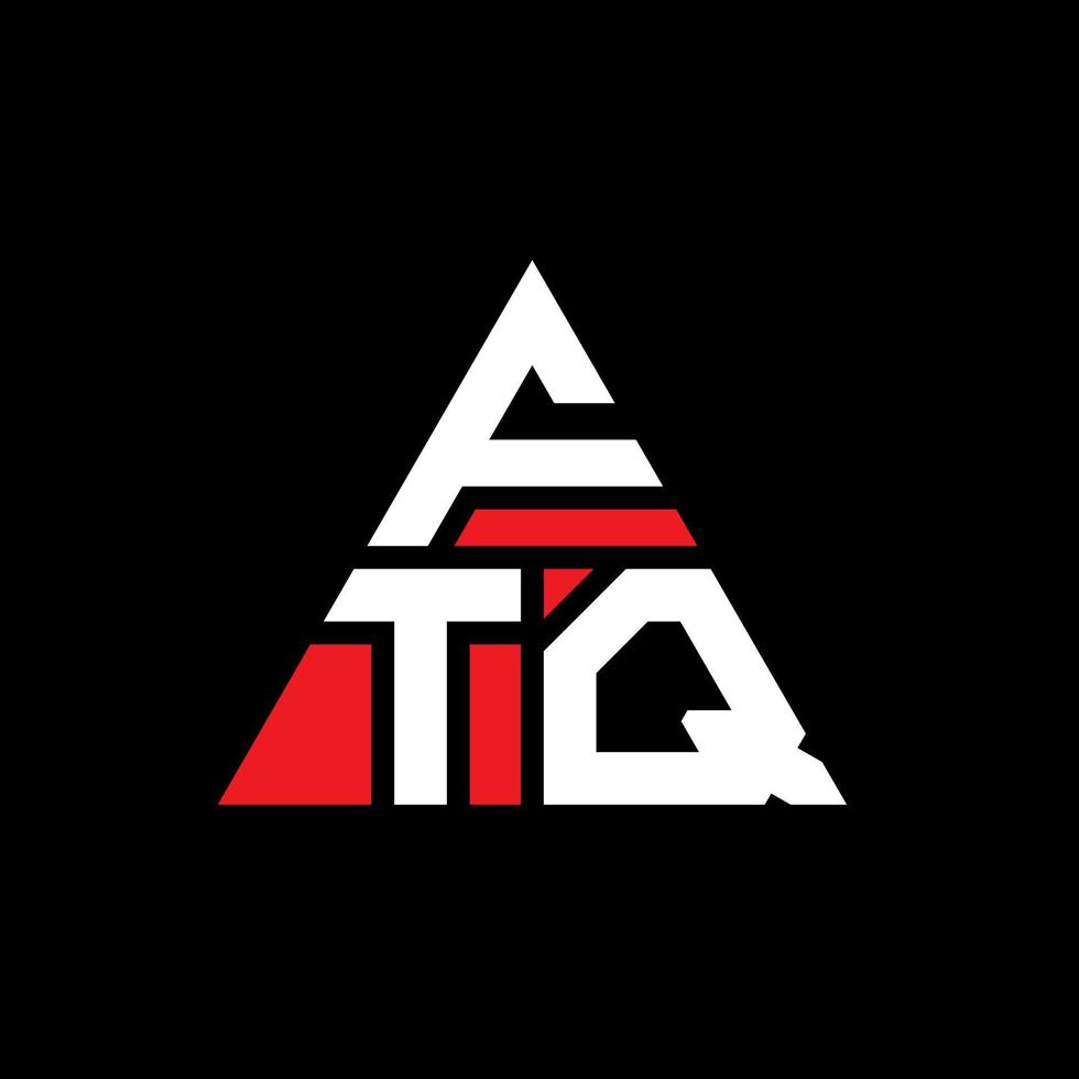 diseño de logotipo de letra triangular ftq con forma de triángulo. monograma de diseño de logotipo de triángulo ftq. plantilla de logotipo de vector de triángulo ftq con color rojo. logotipo triangular ftq logotipo simple, elegante y lujoso.